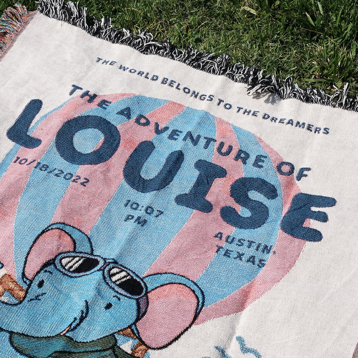 Children Storybook Cover Personalized Woven Throw Blanket Kids Birthday ...