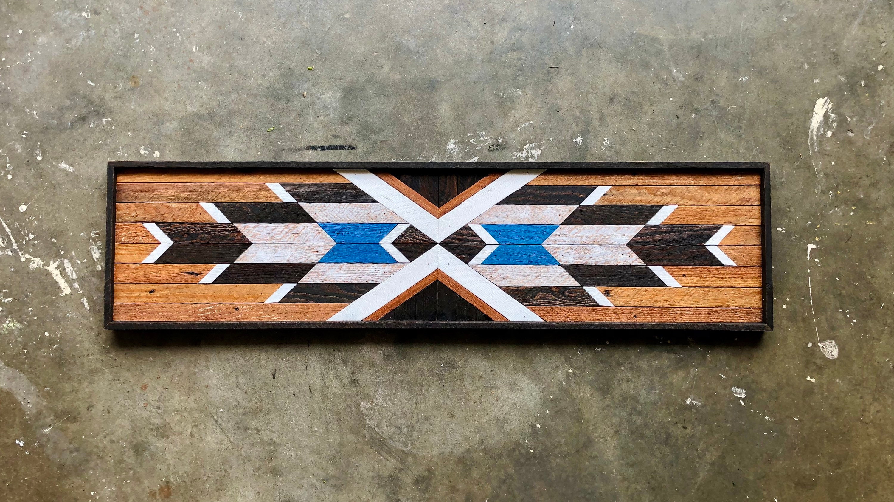 Tribal Boho Reclaimed Wood Wall Art Etsy