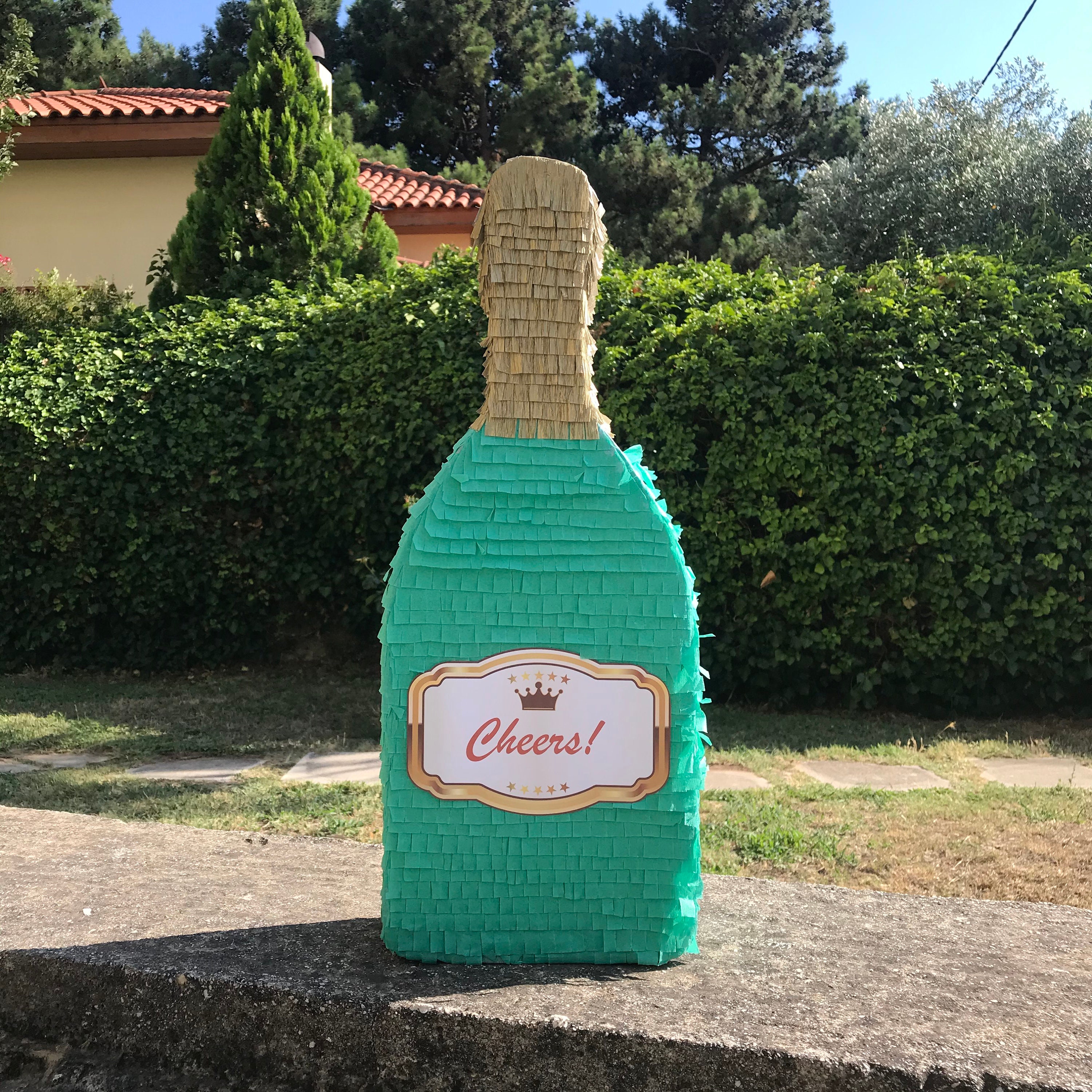 bouteille de champagne relaxdays pinata - anniversaire