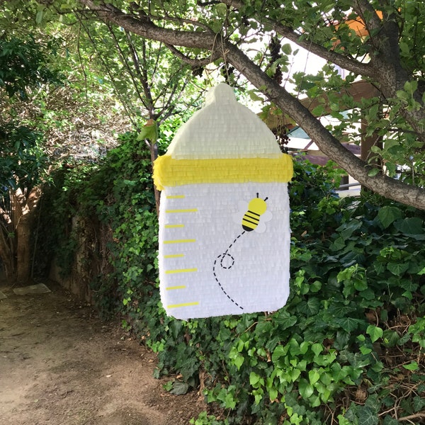 Bee Bottle Milk Gender Reveal Pinata