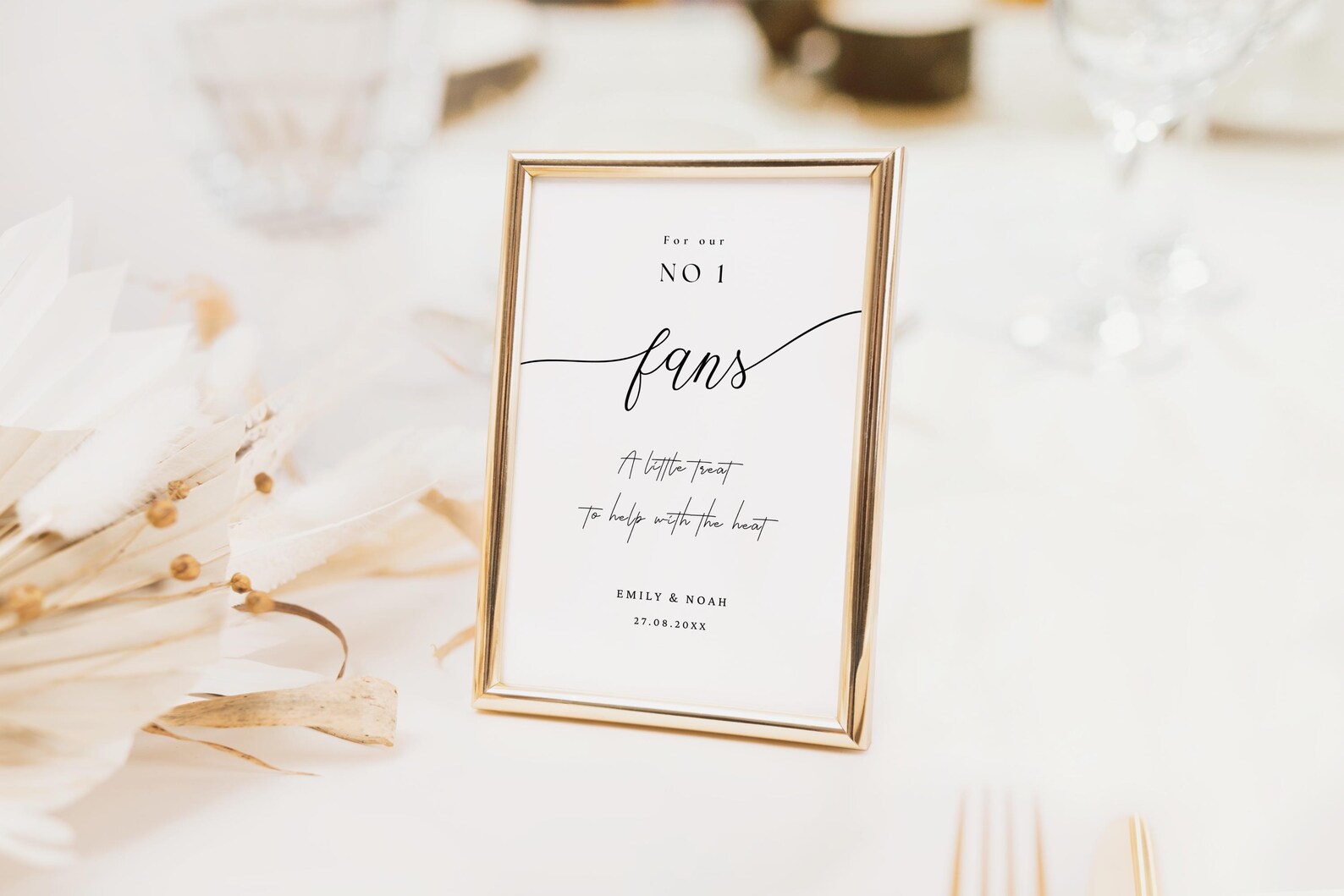 Wedding Fan Sign, Wedding Fans Template, for Our Number One Fans ...