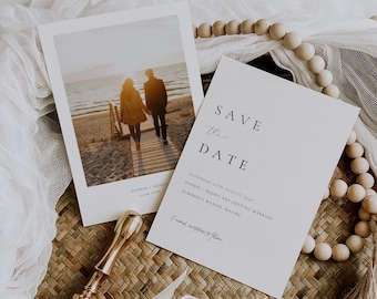 Editable Save the Date Template: Printable Wedding Invitation (Digital Download)
