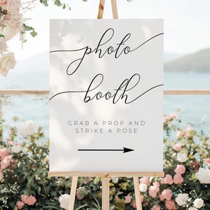 Photo Booth Sign Template | Wedding Photo Booth Pdf | Modern Photo Booth Sign | Photobooth Sign | Wedding Photo Booth Sign Printable