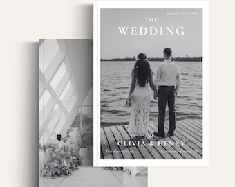 Wedding Photo Album Printable: Modern Coffee Table Wedding Book (Digital Download)