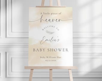 Dreamy Clouds Baby Shower Welcome Sign: Editable Printable (Instant Download)