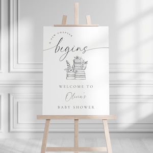 Storybook Baby Shower Welcome Sign: Gender Neutral Decor (Instant Download)