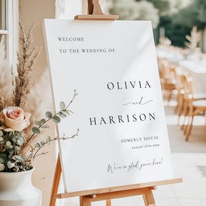Elegant Wedding Welcome Sign Template: Minimalist Wedding Poster, Modern Canva Template, Large DIY Poster Printable  #MLAC1 Collection