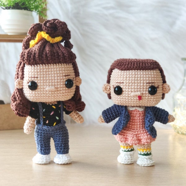 AMIGURUMI PATTERN Pack Eleven (season 1 and season 3) Crochet Pattern | Stranger Things | PDF Pattern Download in En/Es/Pt