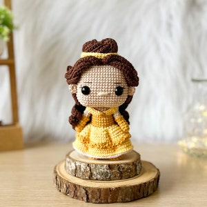 AMIGURUMI PATTERN Princess Belle Inspired Crochet Pattern | Crochet Tutorial | PDF Pattern | English Spanish Portuguese |