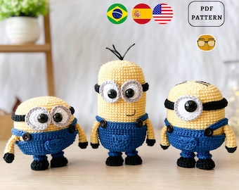 PATRÓN AMIGURUMI Pequeños Ayudantes Amarillos Patrones a crochet / Patrón de crochet fácil / Patrón PDF / En Es Pt