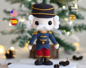 AMIGURUMIPATROON De notenkraker-haakpatroon Kerstmis | PDF-patroon | Engelstalig