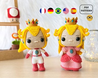 AMIGURUMI PATTERN Princess Peach Crochet Patterns | Super Mario
