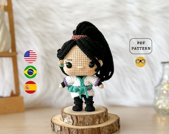 AMIGURUMI PATTERN Healer Agent Crochet Pattern | Game Characters | PDF Pattern Download in English/Spanish/Portuguese