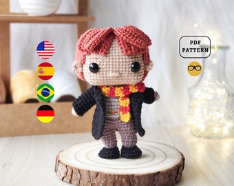 AMIGURUMI PATTERN Ginger Wizard Crochet Pattern | PDF Pattern Download in English/German/Spanish/Portuguese