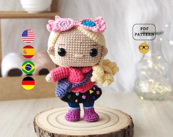 WZÓR AMIGURUMI Moon Wizard Luna Wzór szydełkowy | Pobierz wzór w formacie PDF w języku angielskim/niemieckim/hiszpańskim/portugalskim