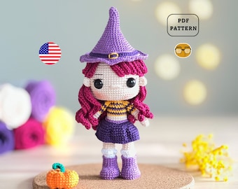 AMIGURUMIPATROON Betty de Heks | PDF-patroon | Beschikbaar in het Engels