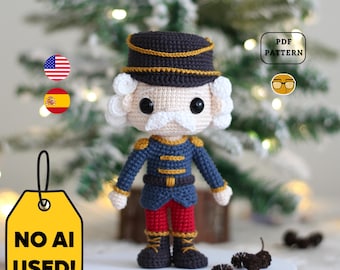 Nutcracker Crochet PATTERN, Christmas Amigurumi Doll | PDF | Eng Es