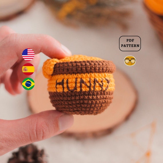 AMIGURUMI PATTERN Honey Pot | Easy beginner friendly pattern | PDF Pattern | Eng Es Pt