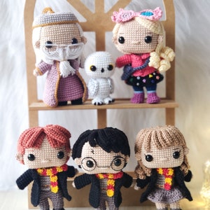 Harry potter crochet pattern harry potter amigurumi pattern hermione crochet ron crochet luna crochet pattern luna lovegood Crocheniacs funko pop crochet pattern