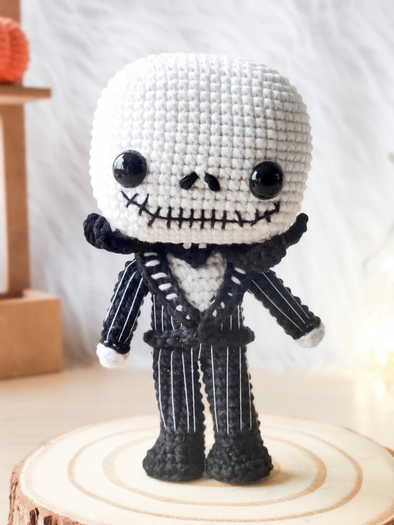 Jack Skellington crochet pattern Nightmare before Christmas crochet pattern jack amigurumi pattern jack crochet pattern jack and sally crochet Crocheniacs pattern funko pop crochet