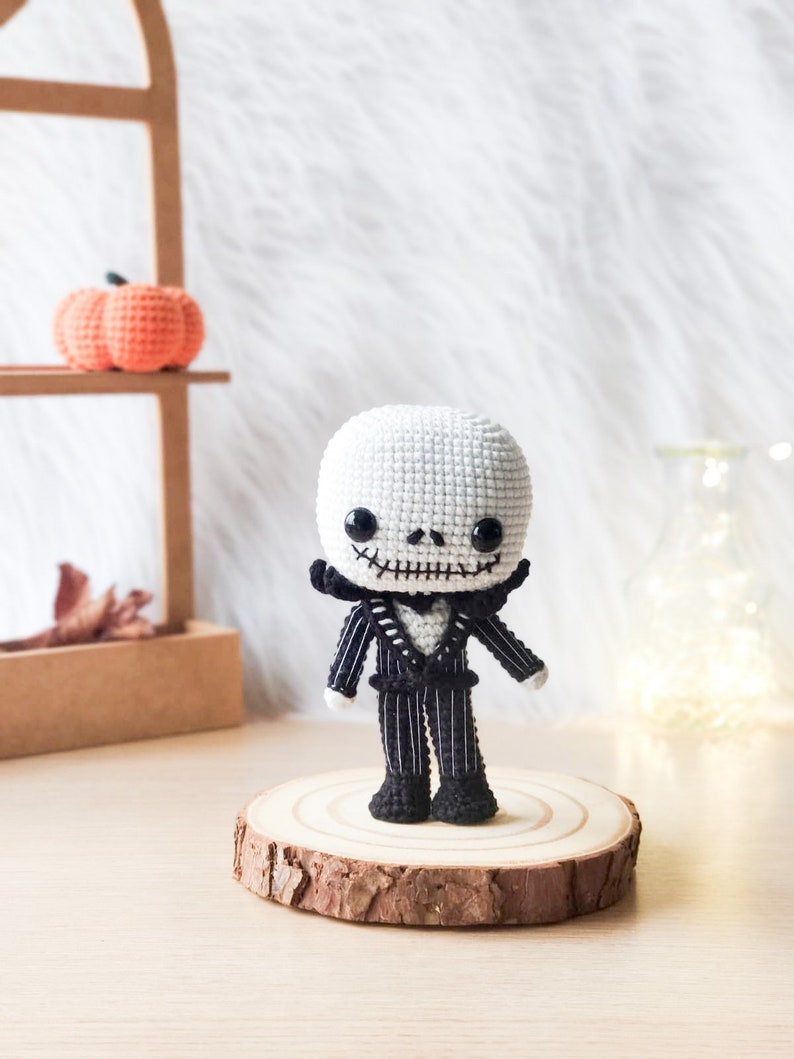 Jack Skellington crochet pattern Nightmare before Christmas crochet pattern jack amigurumi pattern jack crochet pattern jack and sally crochet Crocheniacs pattern funko pop crochet