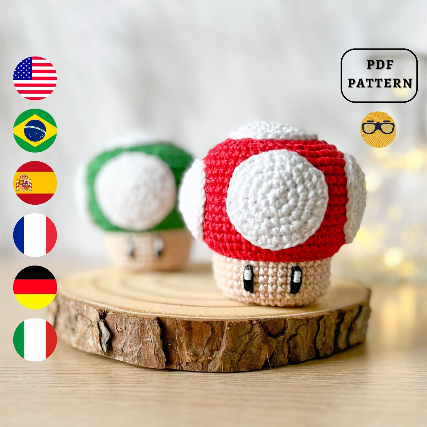 Luoshivp Crochet Kit for Beginners - Mushroom Crochet Kit