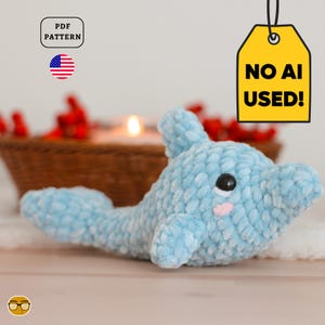 Dolphin Crochet PATTERN, Easy Amigurumi Dolphin Plush | PDF