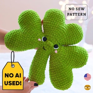 Shamrock Crochet PATTERN, St Patrick's Day Pillow Plush | PDF | Eng