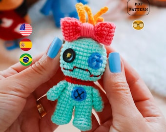 AMIGURUMI MÖNSTER Handgjord trasdocka Alien Friend Virkmönster | PDF-mönster | Eng Es Pt De