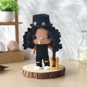 Slash crochet pattern Guns n' Roses crochet slash amigurumi pattern Funko Pop Crocheniacs crochet pattern
