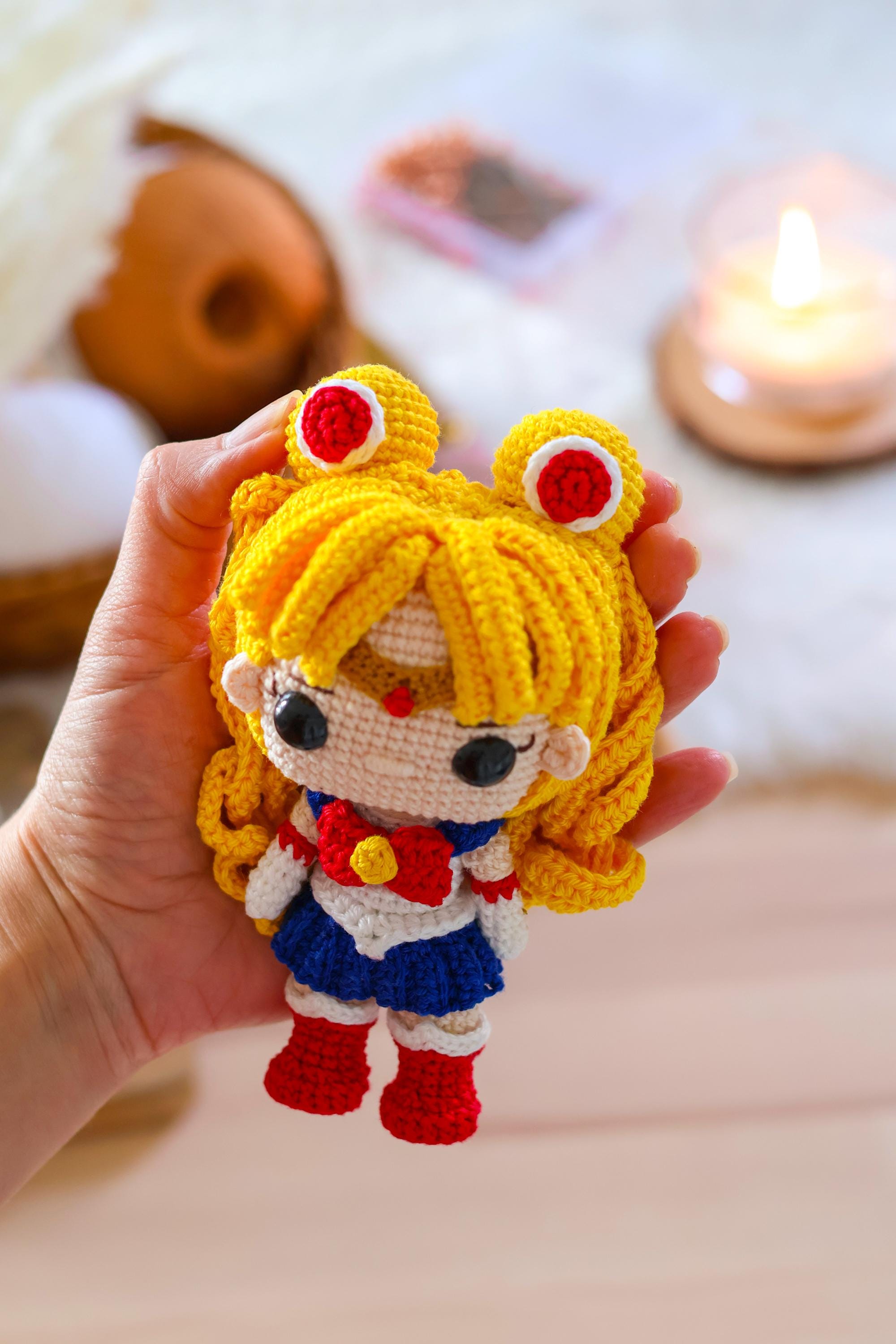 編みぐるみパターン 美少女戦士セーラームーン かぎ針編みパターン