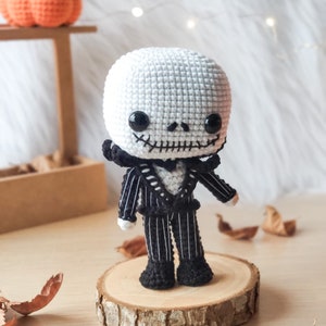Jack Skellington crochet pattern Nightmare before Christmas crochet pattern jack amigurumi pattern jack crochet pattern jack and sally crochet Crocheniacs pattern funko pop crochet