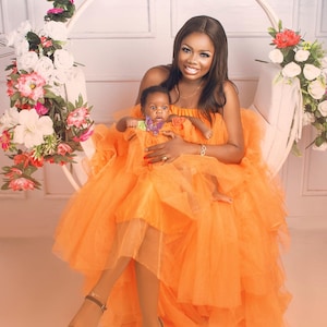 mommy and me tutu Hilow dress pink tulle dress,mother and daughter matching outfit, 1st birthday dress, mommy and me Hilow dress