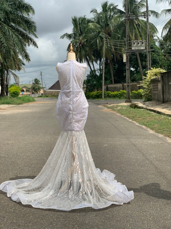 chinese dress ladies Cap Sleeve Lace Bodice Simple Mermaid Wedding Dress