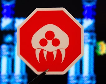 Metroid Stop Sign sticker