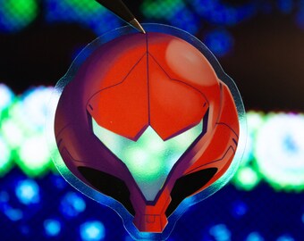 Metroid Dread Clear Visor Helmet sticker