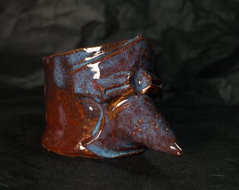Ceramic Hounskull Knight Helmet Planter • Balanced