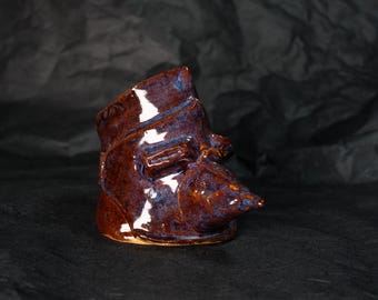 Ceramic Hounskull Knight Helmet Planter • Stout