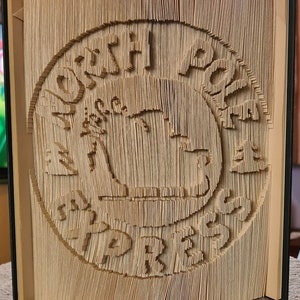 North Pole Express Cut and Fold Digital PDF Bookfolding Pattern