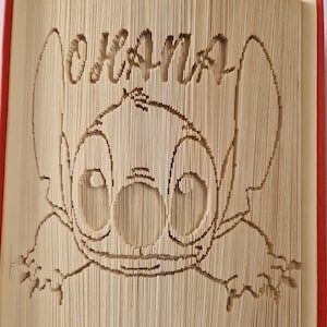Stitch - Ohana - Patrón de libro plegable digital en formato PDF para cortar y doblar