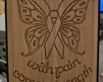 With pain comes strength Cut and Fold Digital PDF Bookfolding Pattern
