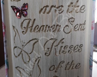Butterflies Are The Heaven Sent Kisses Of The Angels Cut and Fold Digital PDF Bookfolding Pattern
