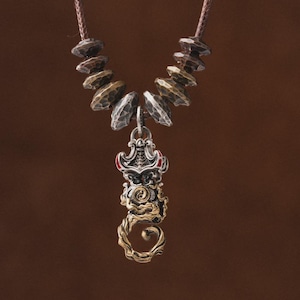 Tai Chi Alchemie Hanger, Taoïstische Yin Yang Ketting, Messing Cinnaber Bedeltje, Chinese Spirituele Sieraden
