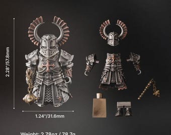 西洋の兵士　金属製壁飾り品　ＭＥＧ社製　戦う兵士　ナイト　刻印 十字軍前衛フィギュア、マグネット式アクションフィギュア、白銅製中世