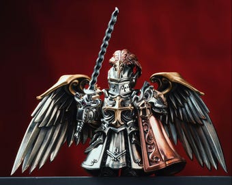 Crimson Templar Figurine, Magnetic Action Figure, Toy for Men, Crimson Lords