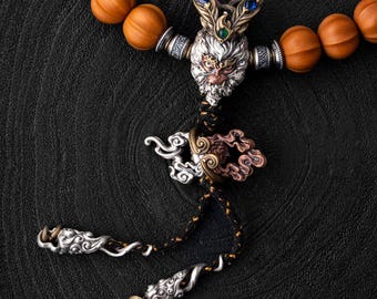 WuKong Three-way Bead for Bracelet. Oriental Art