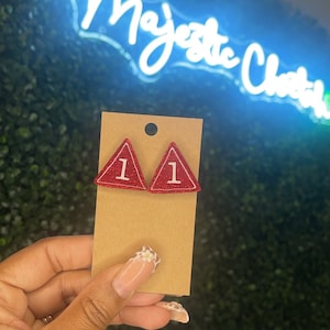 Delta Sigma Theta inspired stud customized earrings
