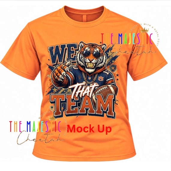 Orange & Navy Tiger Game Day Shirt, We That Team Football Tee, Vintage College Inspired Shirt, Southern Football Fan Gift
