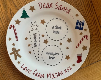 personalised santa plates