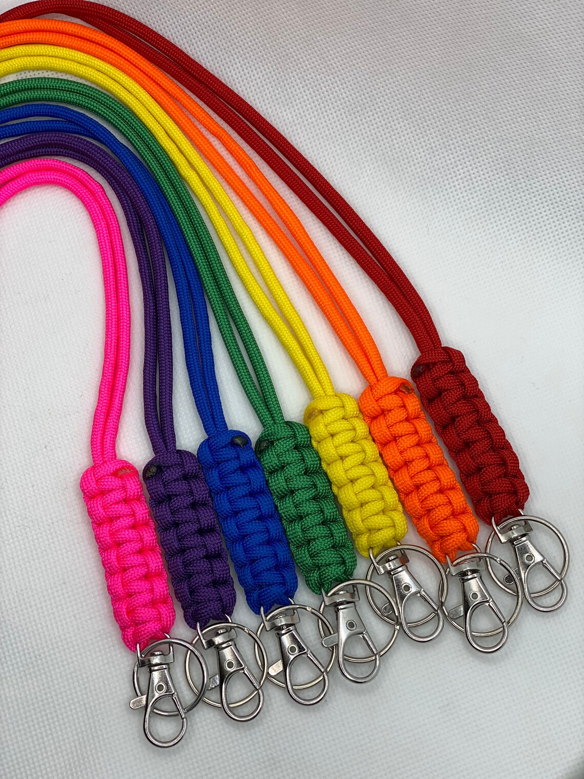Paracord Lanyard Cobra Knot 550 Paracord Keychain Lanyards Etsy
